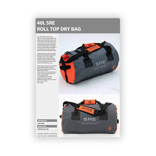 40L Roll Top Drybag Data Sheet