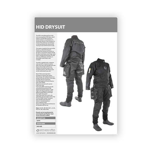 HID Drysuit Data Sheet