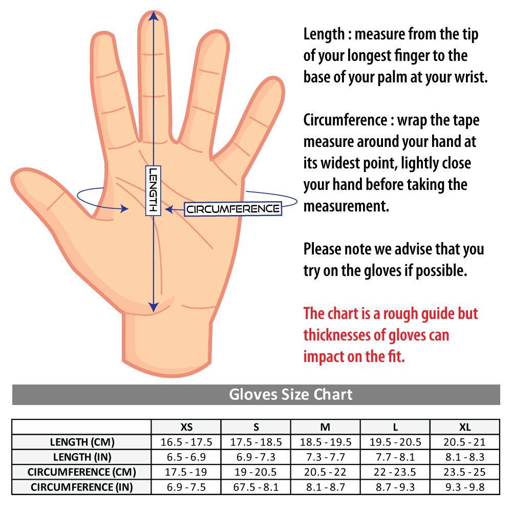 Gloves Size Chart