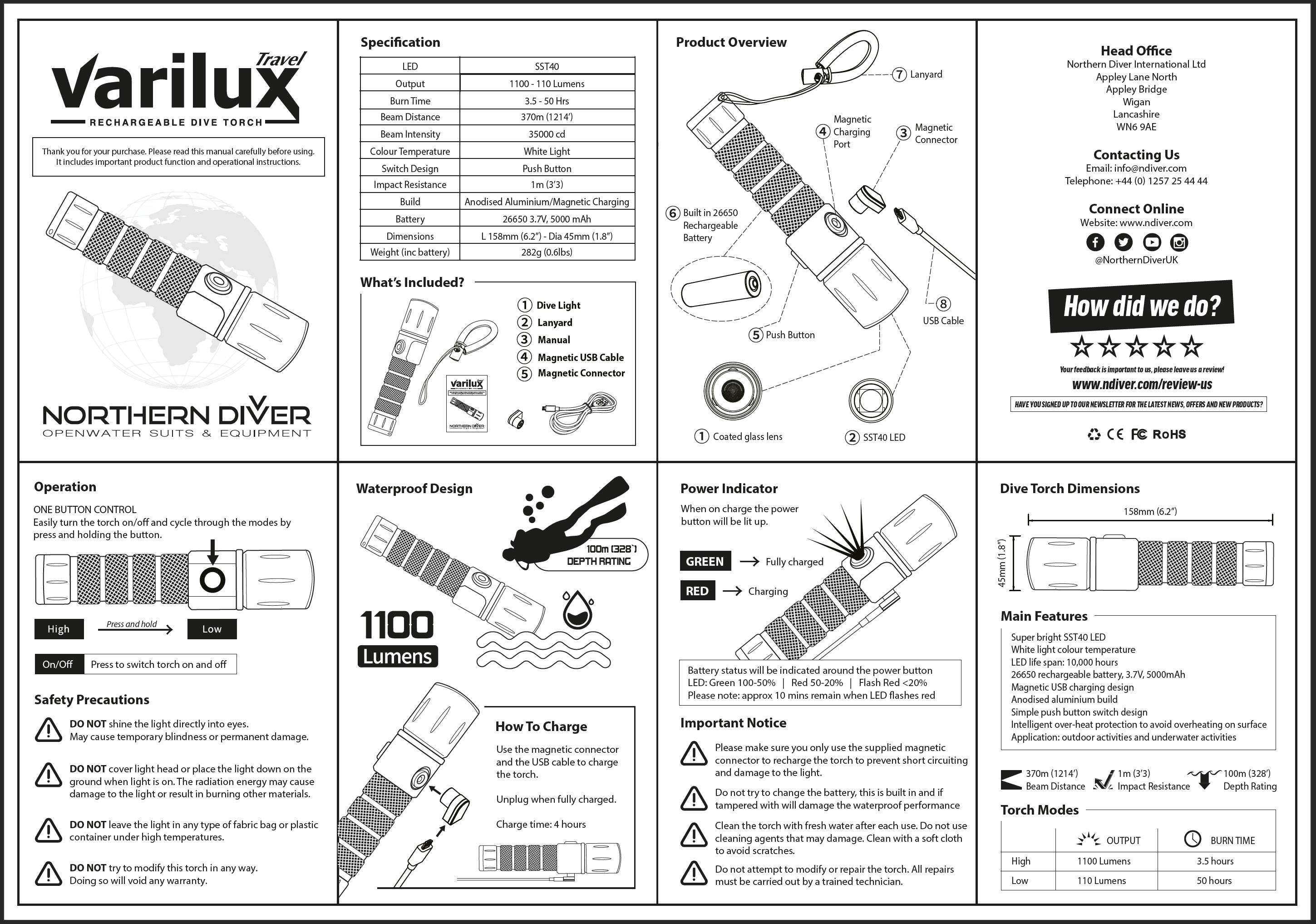 Travel Torch Manual