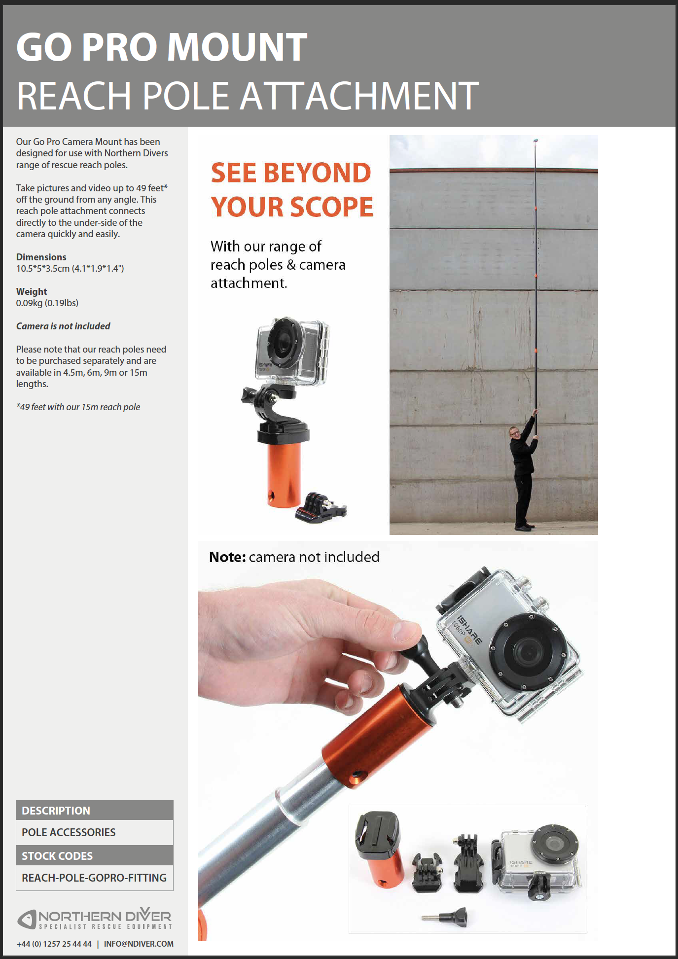 Go Pro Mount Data Sheet