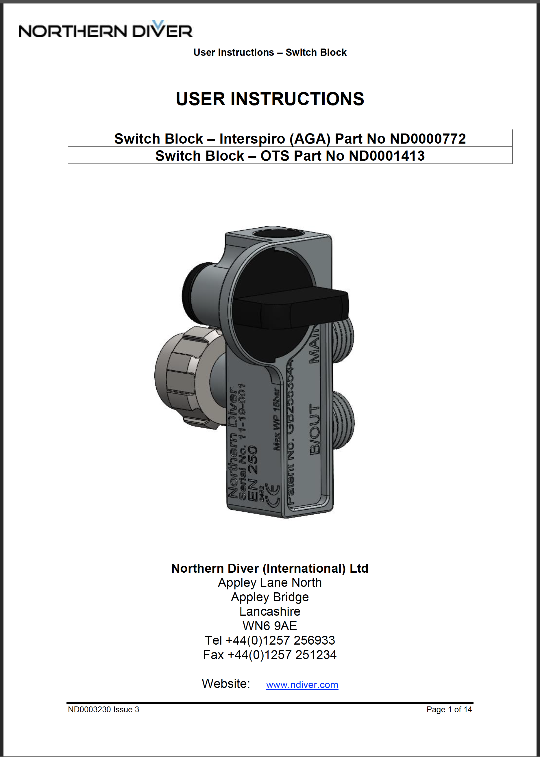 Switch Block User Manual (I3)