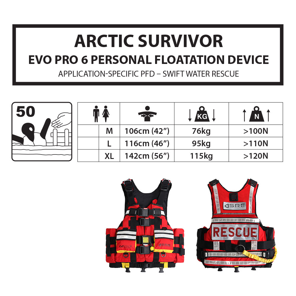 Evo Pro 6 Size Chart