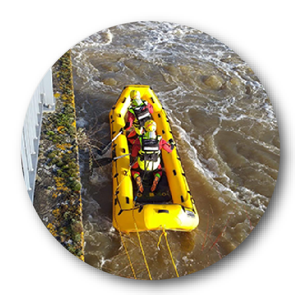 Rescue craft of turbulent waters