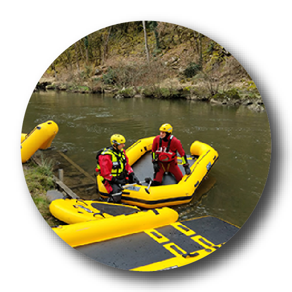 Inflatable rafts, sleds and safety boards