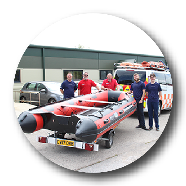 Customers visiting northern diver to discuss rescue inflatable requirements